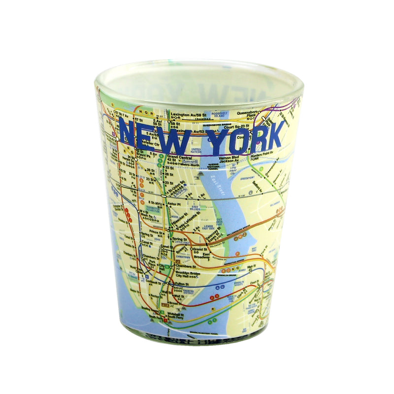New York MTA Subway Map - Shot Glass - 1.5oz