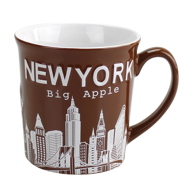 New York Big Apple City Skyline Jumbo Ceramic Mugs - 12oz
