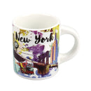 Watercolor NY Ceramic Mini Coffee Mug - 4oz
