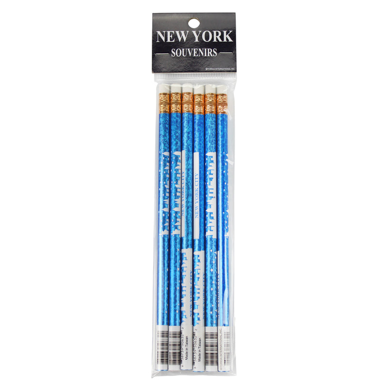 New York City Skyline Foil Pencil Set