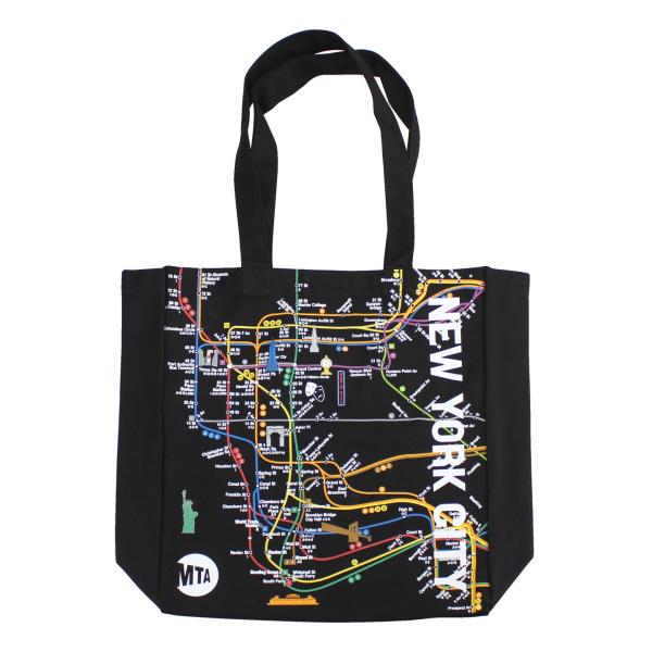 New York MTA Subway Map Canvas Tote Bag