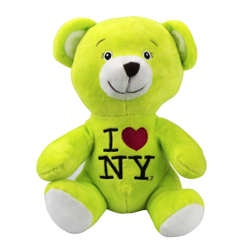 green teddy bear with love