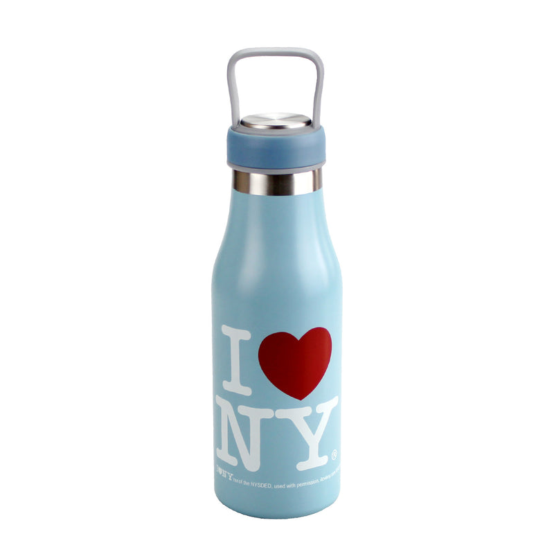 I Love/Heart NY - Stainless Steel Travel Handle Water Bottle - 16oz