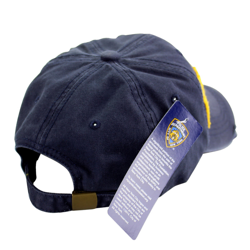 NYPD Baseball Hat New York Police Department Navy & Yellow One Size