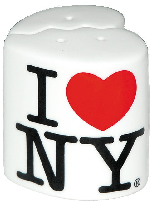 I Love NY Salt and Pepper Shaker Set (Heart-Shaped)